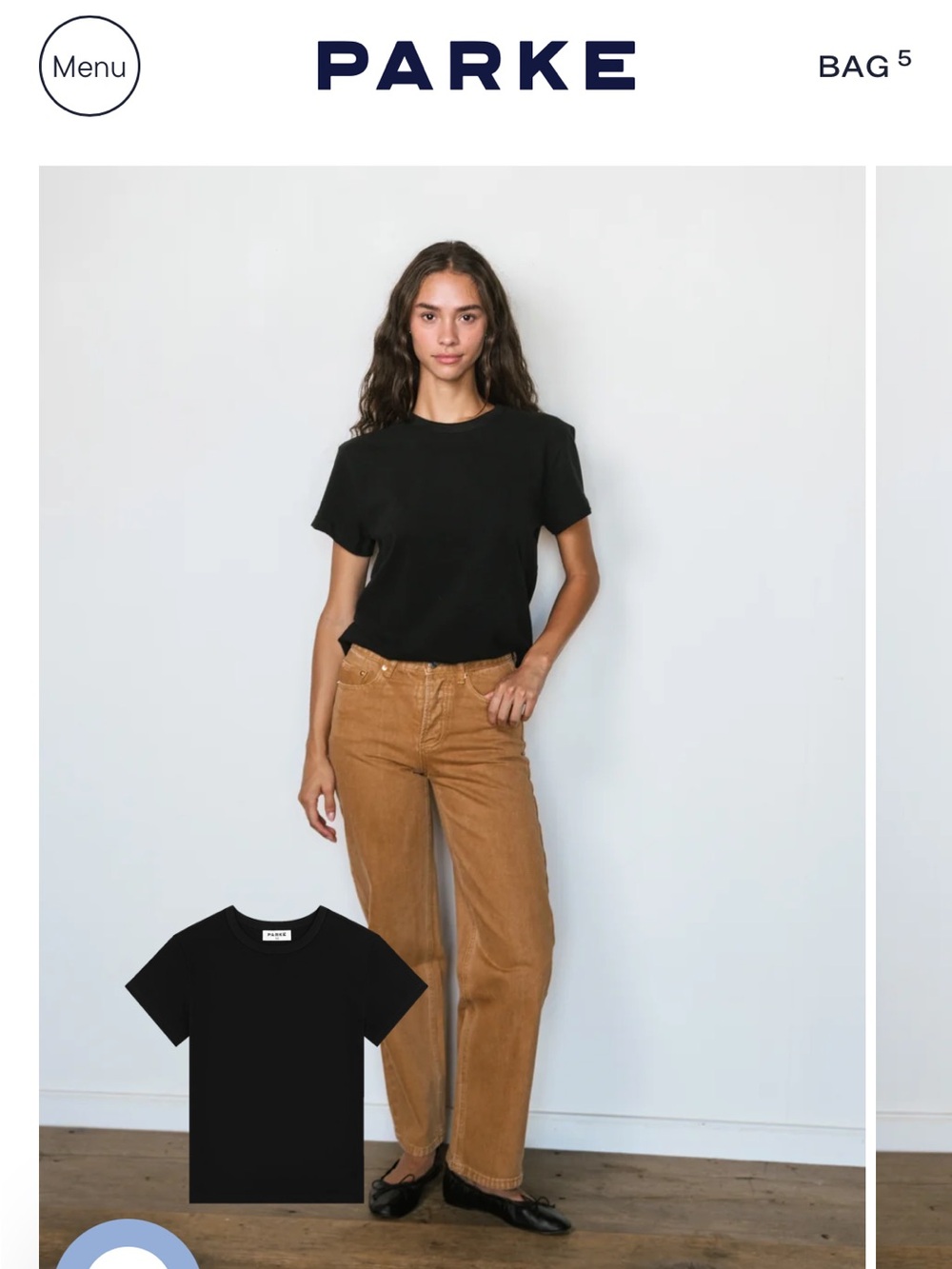 Parke Black Short-Sleeve Crewneck Tee